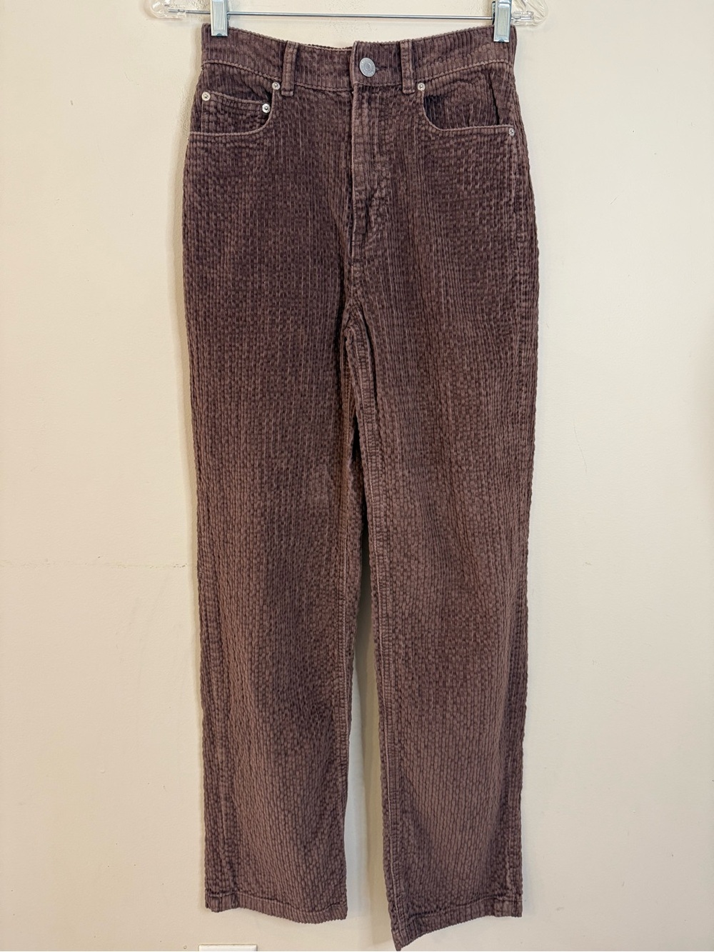 BDG High Rise Baggy brown wide corduroy pants reg. length 24”